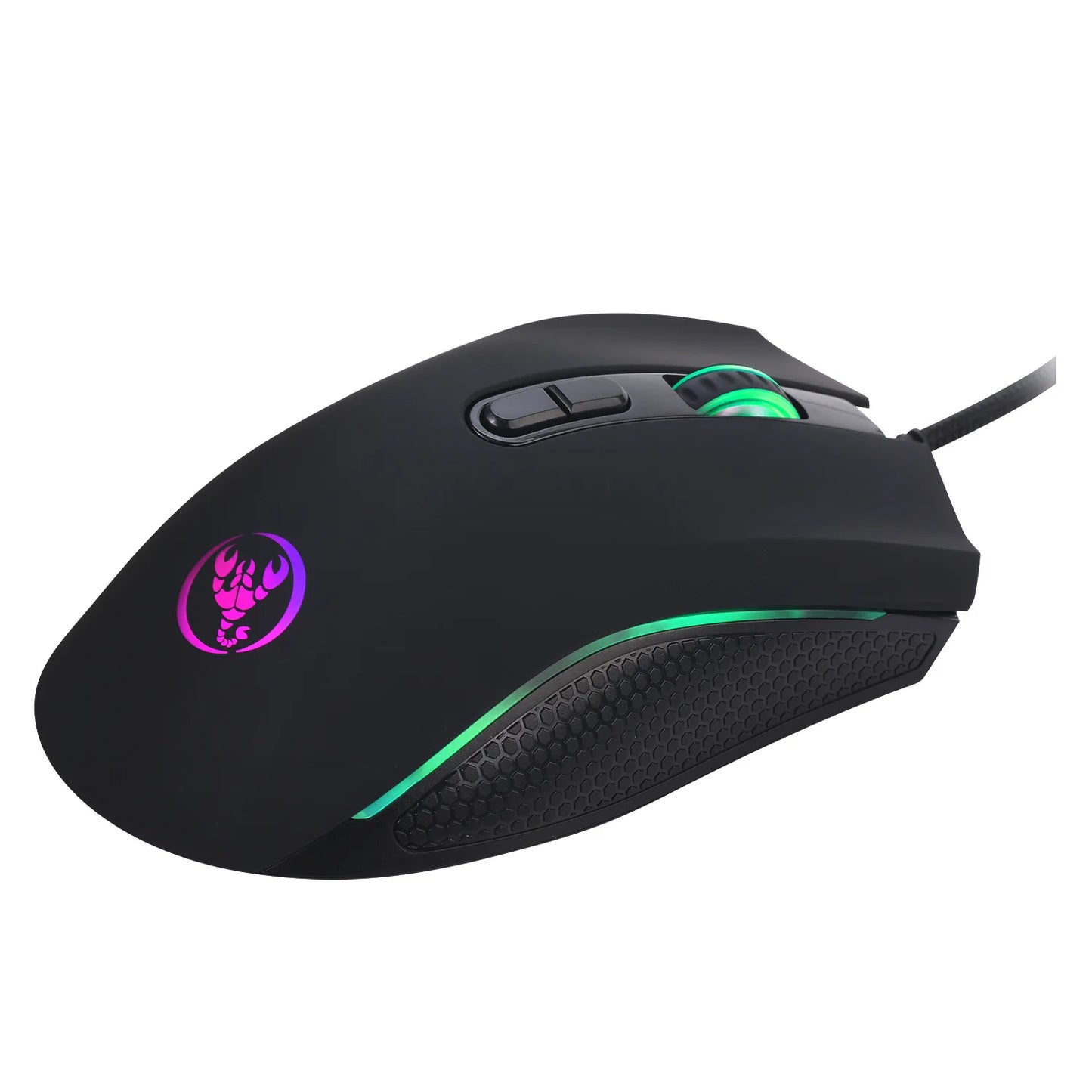 Gaming Mouse 3200 DPI – LED 7 Cores, Ergonômico, Óptico Profissional