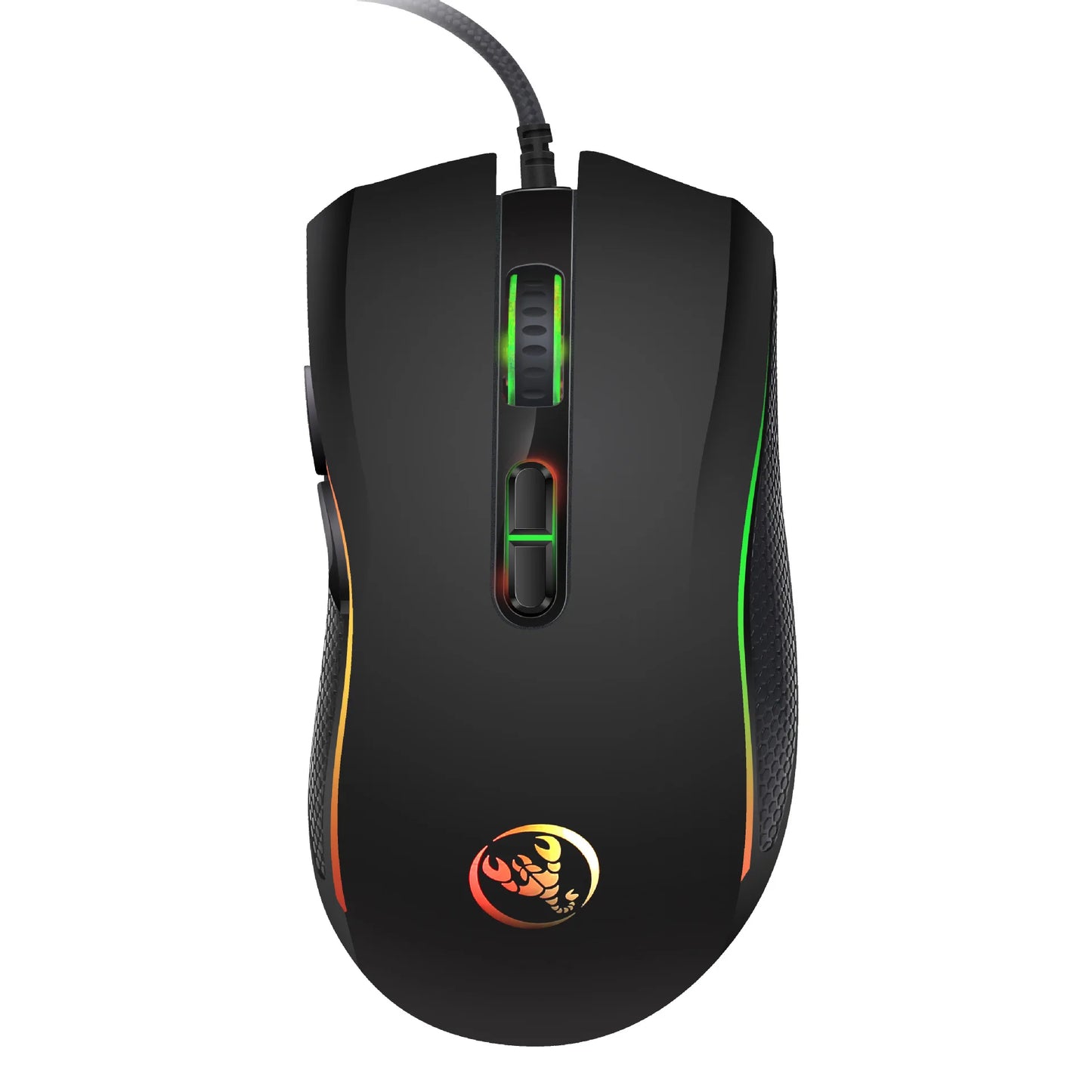 Gaming Mouse 3200 DPI – LED 7 Cores, Ergonômico, Óptico Profissional