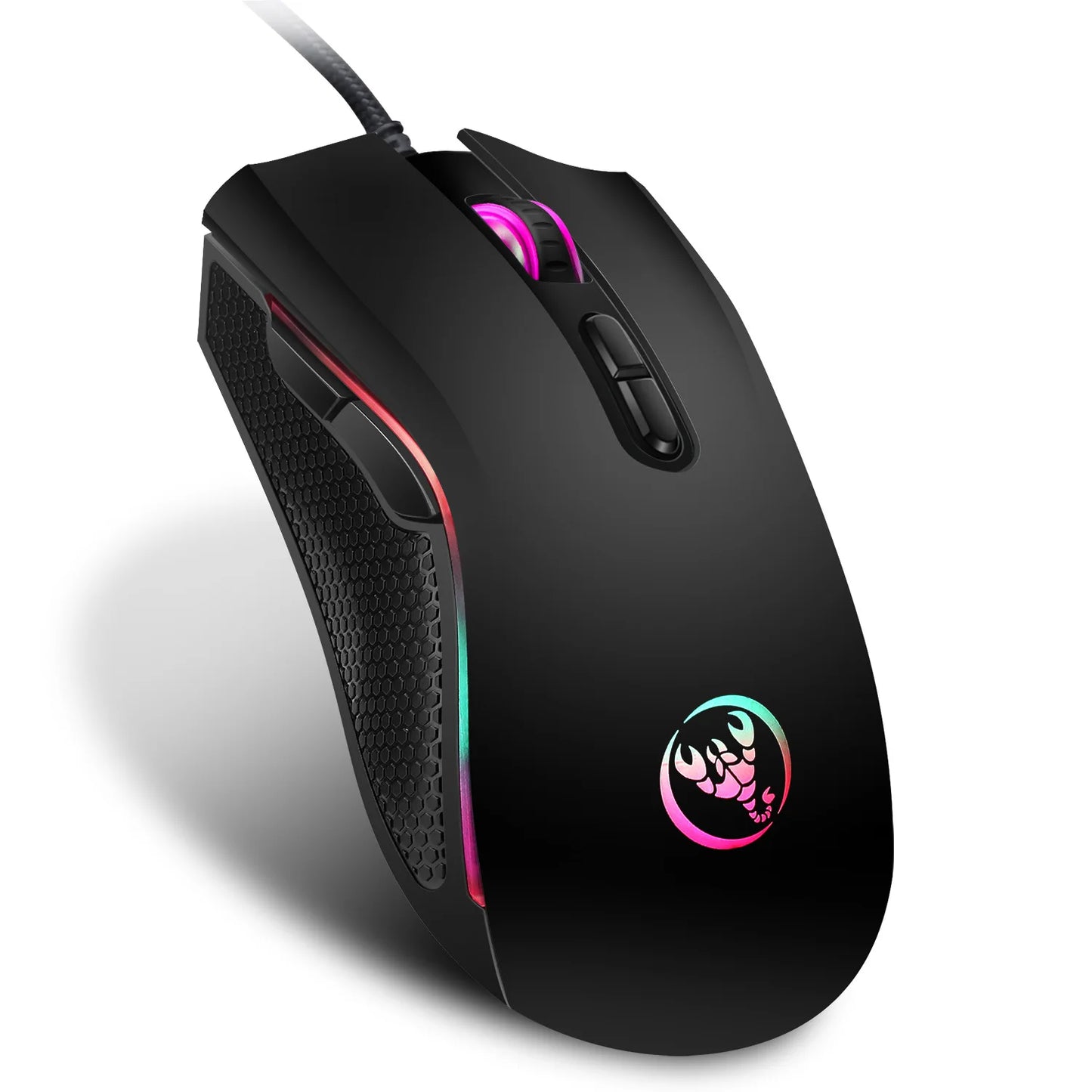 Gaming Mouse 3200 DPI – LED 7 Cores, Ergonômico, Óptico Profissional