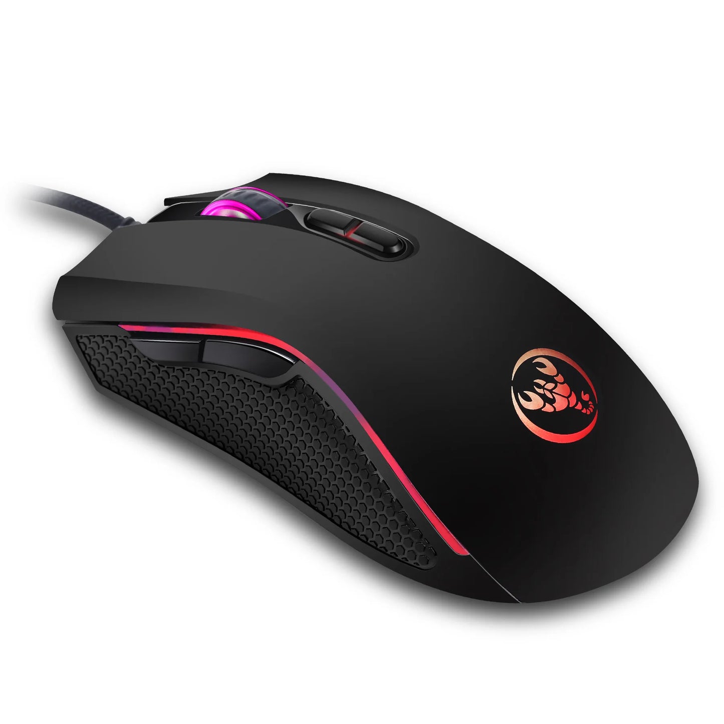 Gaming Mouse 3200 DPI – LED 7 Cores, Ergonômico, Óptico Profissional