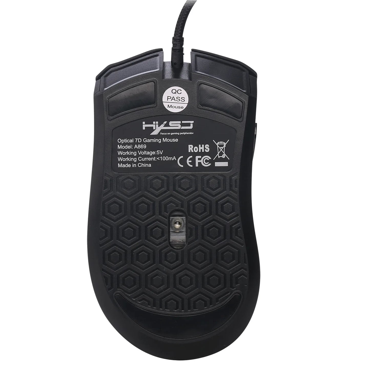 Gaming Mouse 3200 DPI – LED 7 Cores, Ergonômico, Óptico Profissional