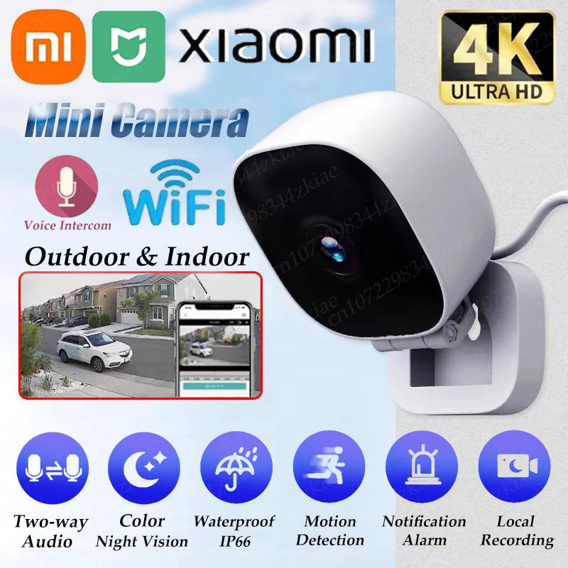 Xiaomi 4K Camera – Night Vision, Motion Detection, 2-Way Audio, Waterproof IP65