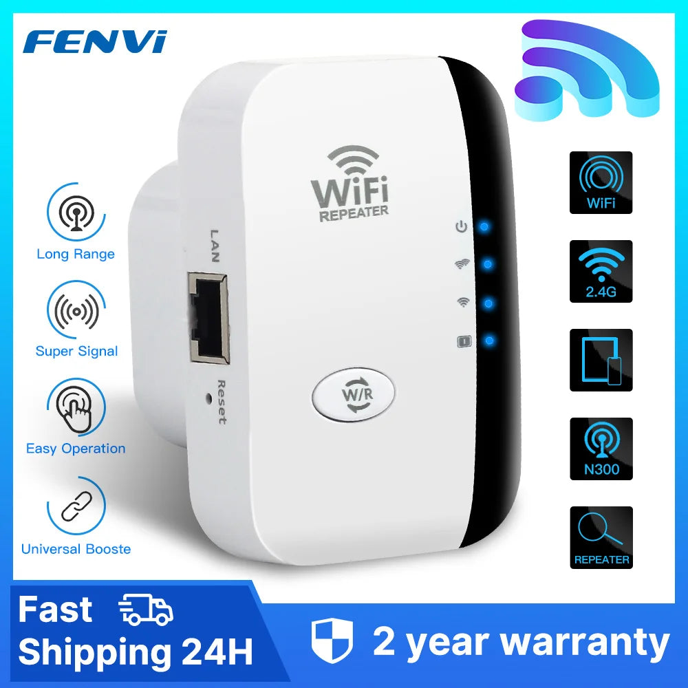 300Mbps WiFi Booster – FENVI Wireless Repeater & Signal Amplifier