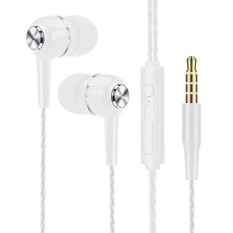 Wired In-Ear Earphones – 3.5mm, Mic, Bass, HiFi, In-Line Control for Phones & Sports