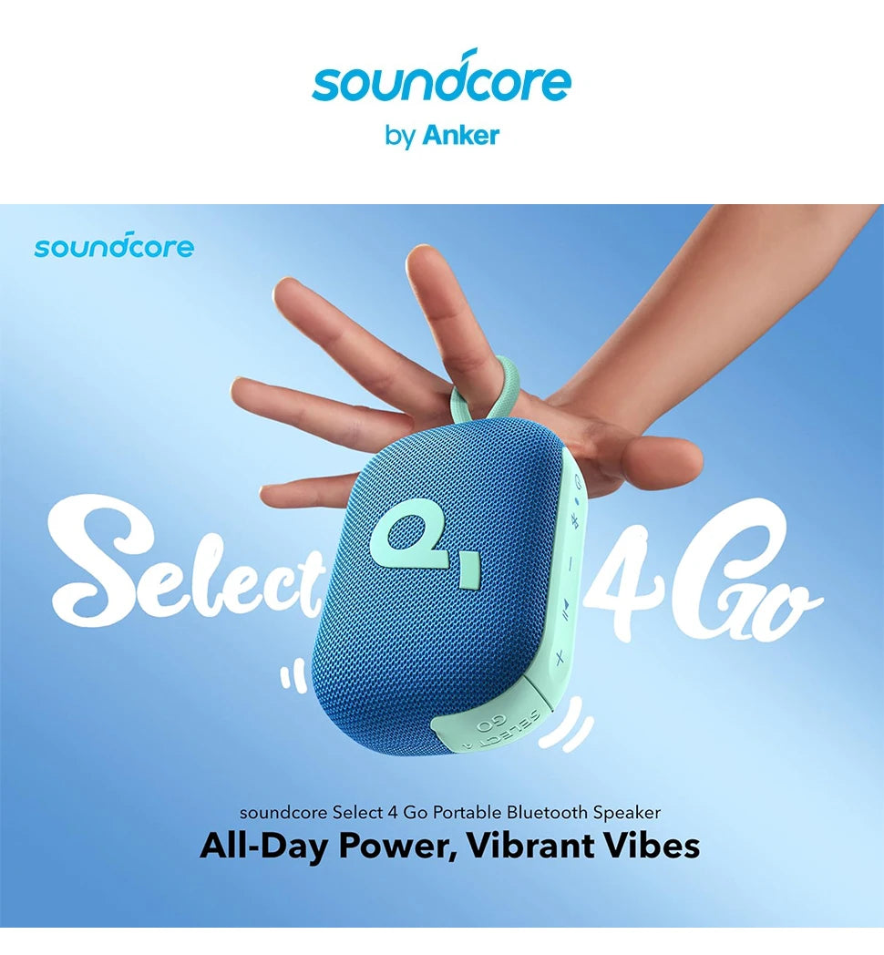 Select 4 Go Bluetooth Speaker – IP67 Waterproof, 20H Battery, Floatable & Portable
