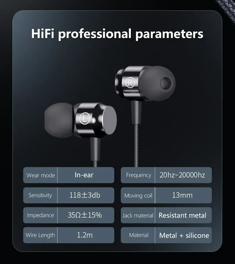 Wired Gaming Headset – 90° Jack, HiFi Surround, Mic, 3.5mm/Type-C
