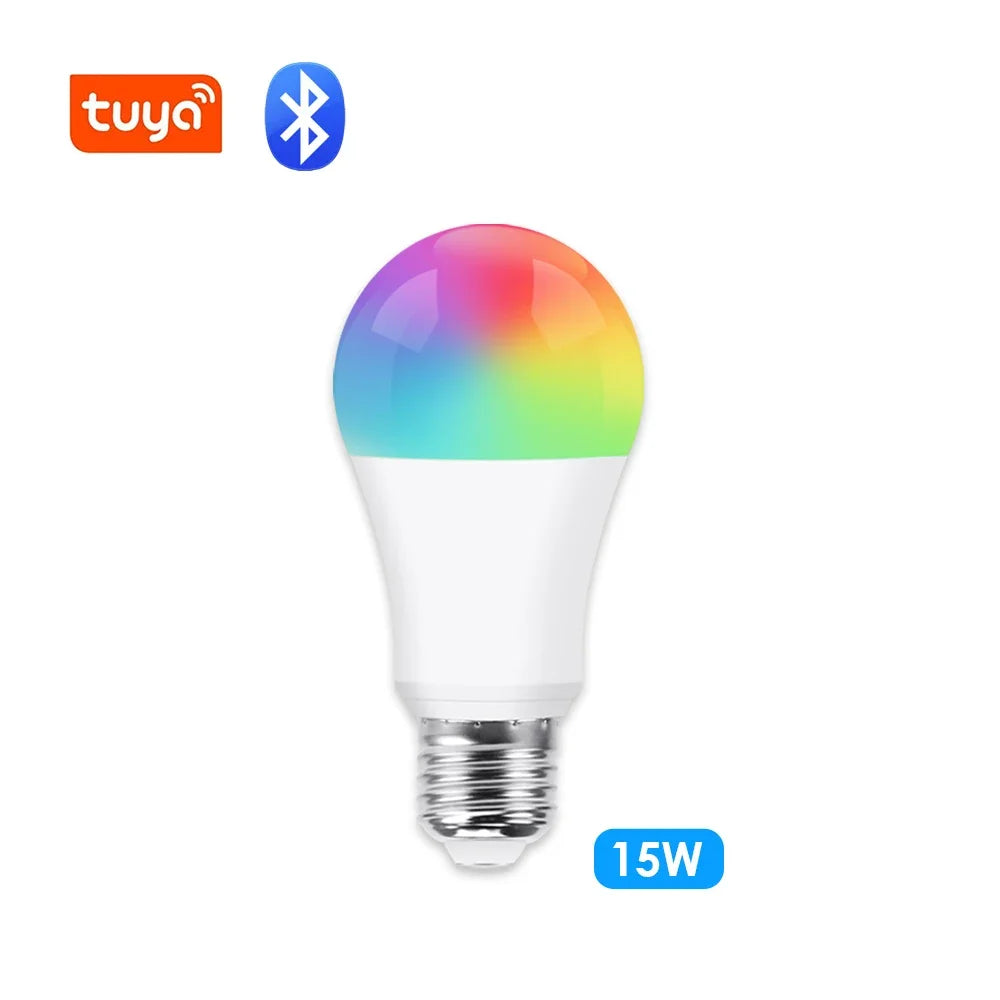 Tuya Smart LED Bulb – WiFi/Bluetooth, RGB E27, Alexa & Google Assistant Compatible