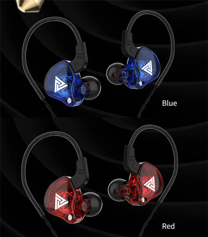 QKZ AK6 Wired Earphones – HiFi Bass, Copper Driver, 3.5mm In-Ear Headset with Mic
