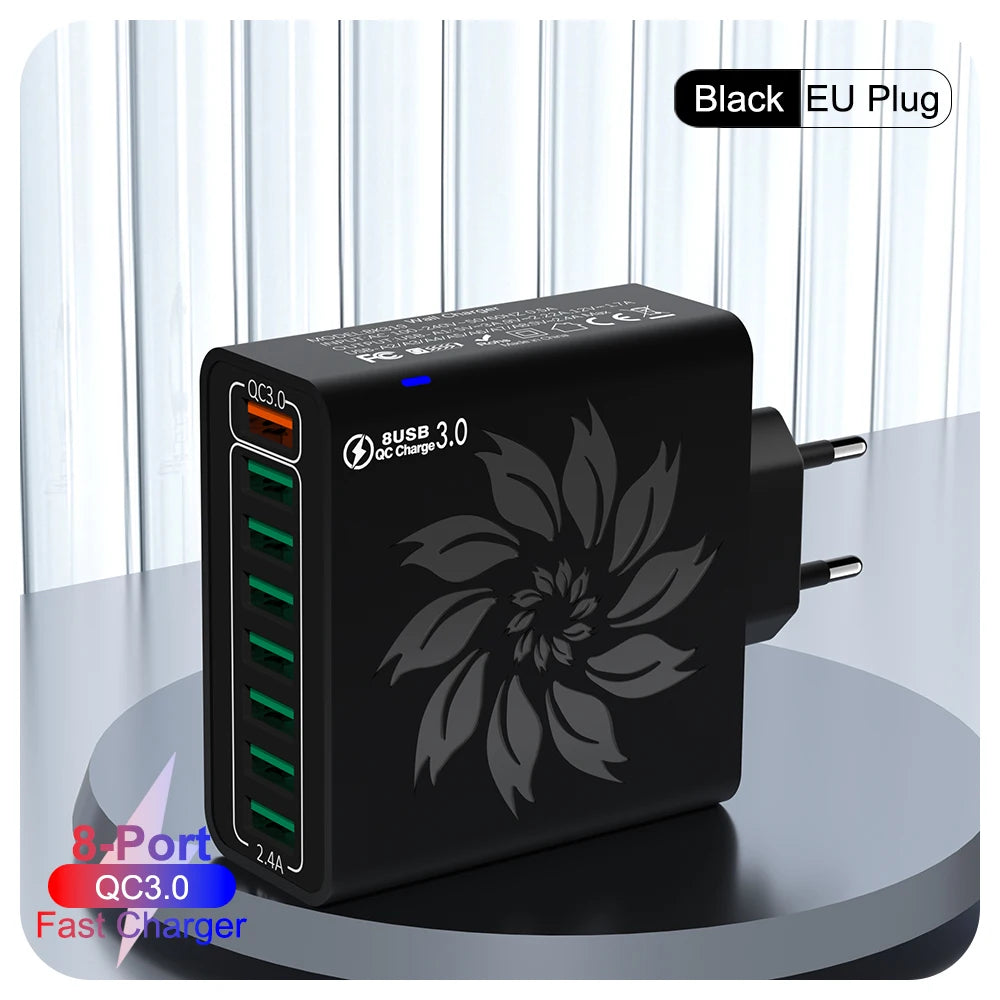 120W 8-Port USB Charger