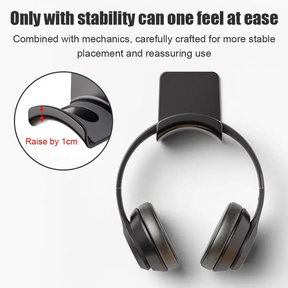 Suporte Adesivo de Fone de Ouvido – Montagem em Parede ou Mesa, Compatível com Qualquer Headset