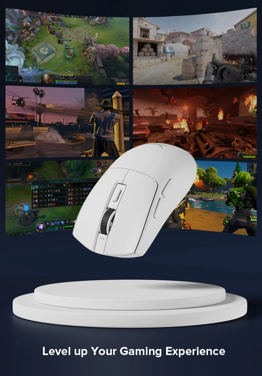 Mouse Gamer Leve Delux M600 Wireless Dual Mode 26000DPI