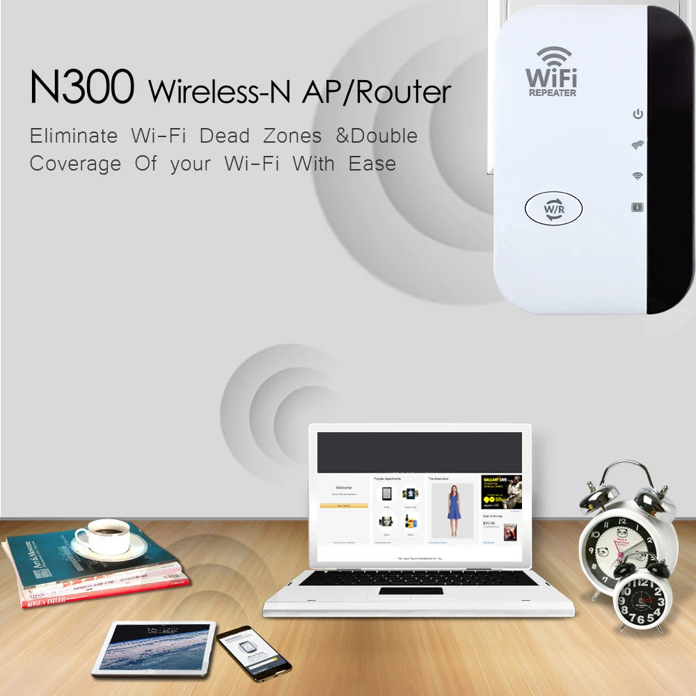 300Mbps WiFi Booster – FENVI Wireless Repeater & Signal Amplifier