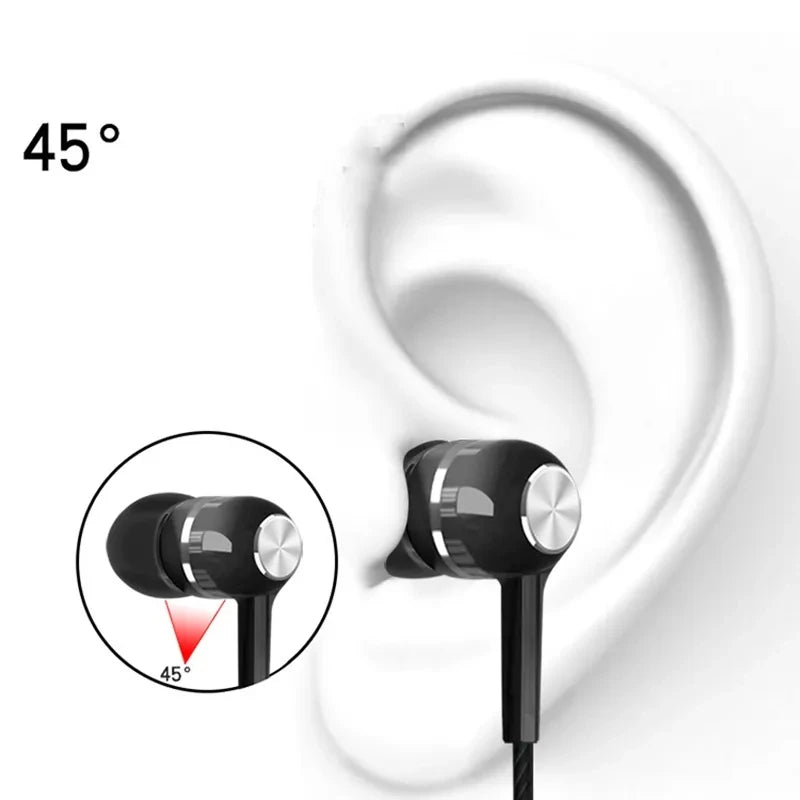 Wired In-Ear Earphones – 3.5mm, Mic, Bass, HiFi, In-Line Control for Phones & Sports