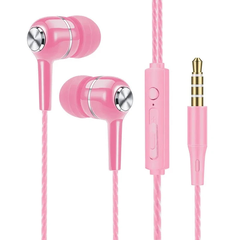 Wired In-Ear Earphones – 3.5mm, Mic, Bass, HiFi, In-Line Control for Phones & Sports