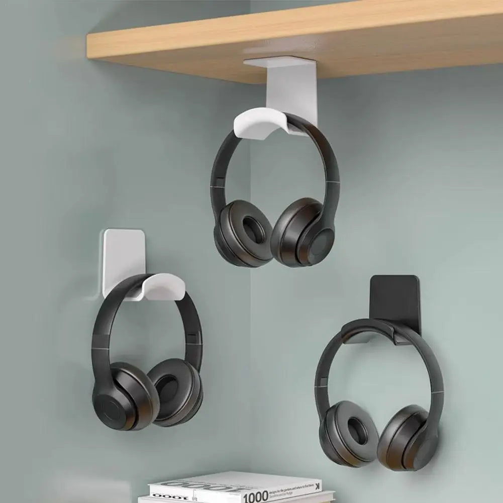 Suporte Adesivo de Fone de Ouvido – Montagem em Parede ou Mesa, Compatível com Qualquer Headset