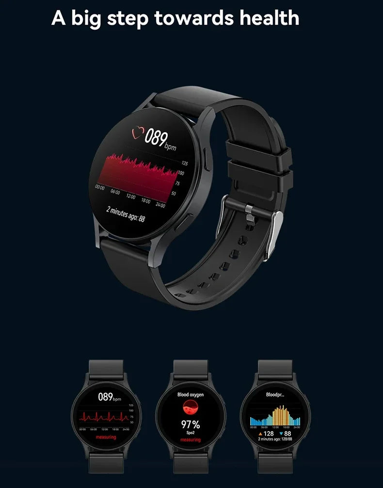 2025 Smartwatch – 1.28" Screen, Bluetooth Call, Heart Rate & Health Monitor