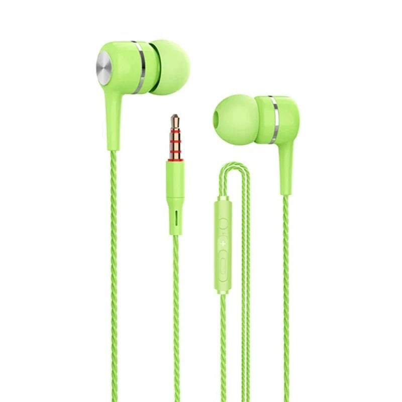 Wired In-Ear Earphones – 3.5mm, Mic, Bass, HiFi, In-Line Control for Phones & Sports