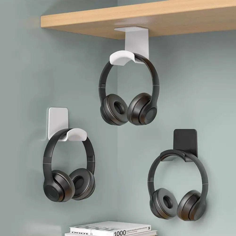 Suporte Adesivo de Fone de Ouvido – Montagem em Parede ou Mesa, Compatível com Qualquer Headset