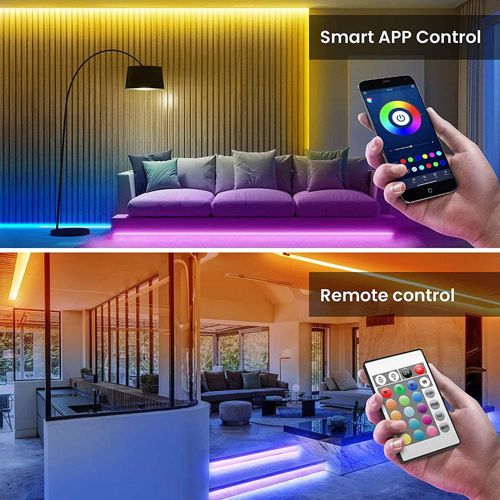 Bluetooth RGB LED Strip – 5V USB 5050 SMD Light for TV, Desktop, DIY Decor