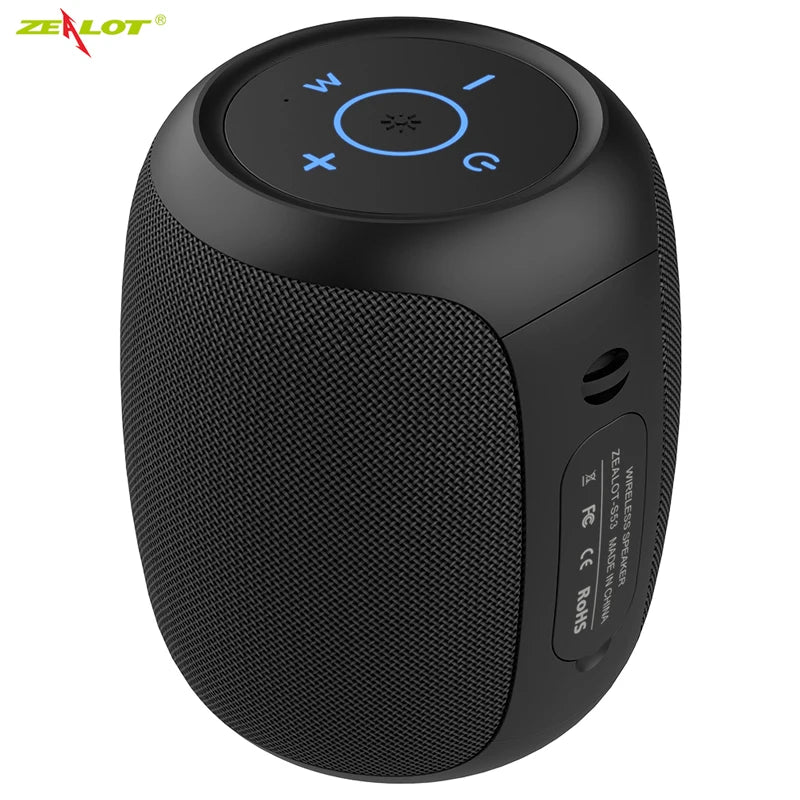 ZEALOT S53 Wireless Speaker – Super Loud 10W, IPX6 Waterproof, 10 Hours, TF/USB