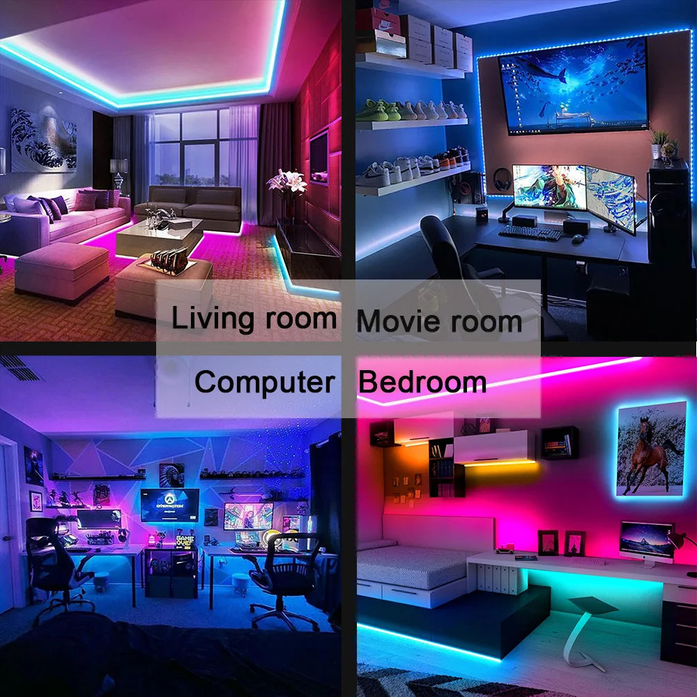 Bluetooth RGB LED Strip – 5V USB 5050 SMD Light for TV, Desktop, DIY Decor