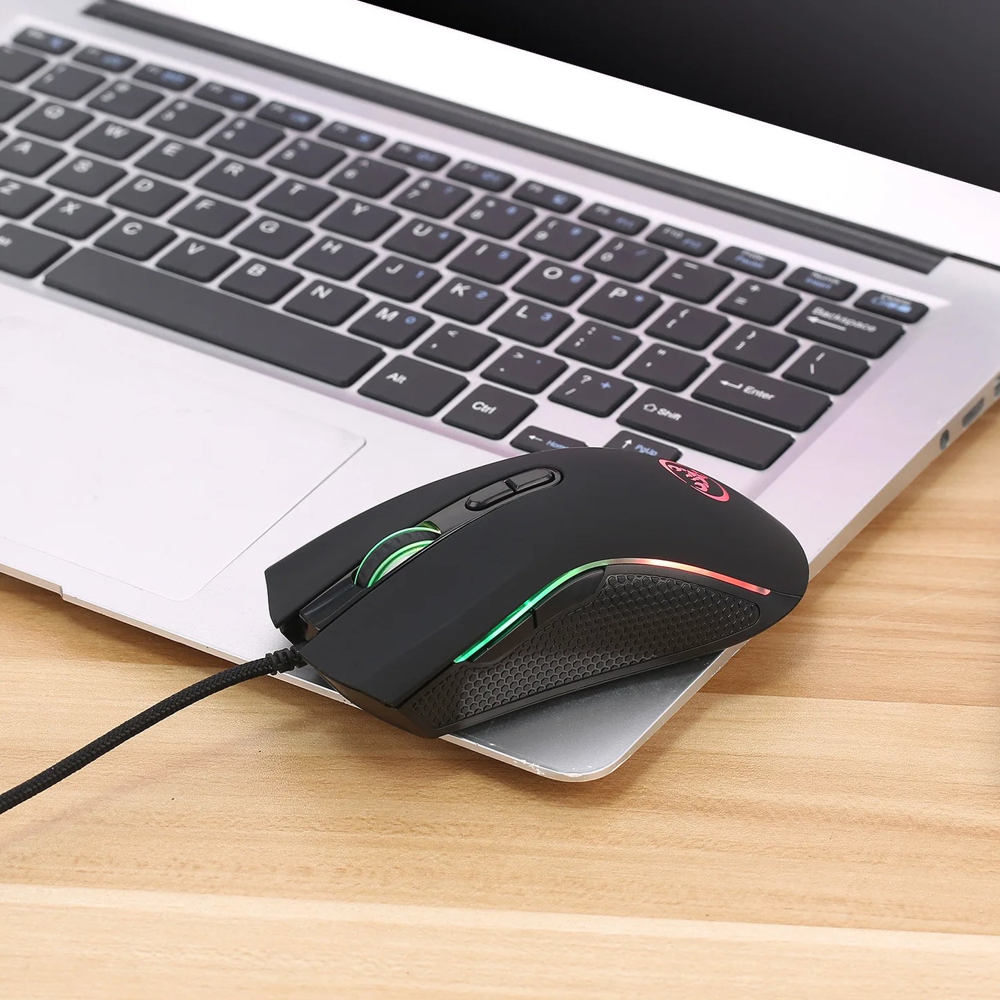 Gaming Mouse 3200 DPI – LED 7 Cores, Ergonômico, Óptico Profissional