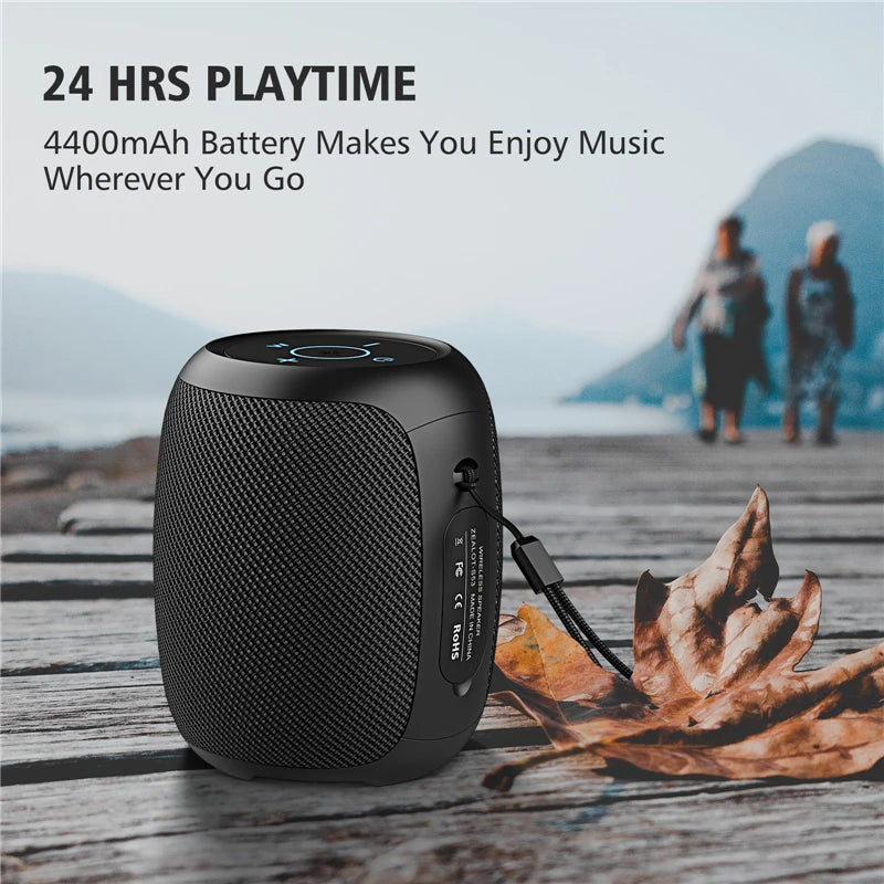 ZEALOT S53 Wireless Speaker – Super Loud 10W, IPX6 Waterproof, 10 Hours, TF/USB