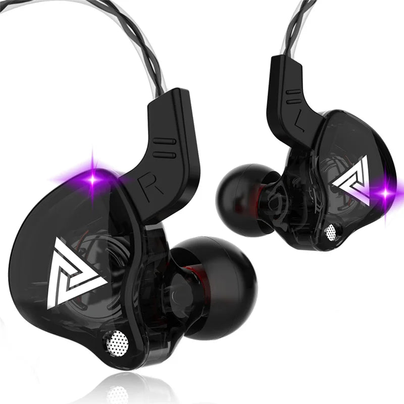 QKZ AK6 Wired Earphones – HiFi Bass, Copper Driver, 3.5mm In-Ear Headset with Mic