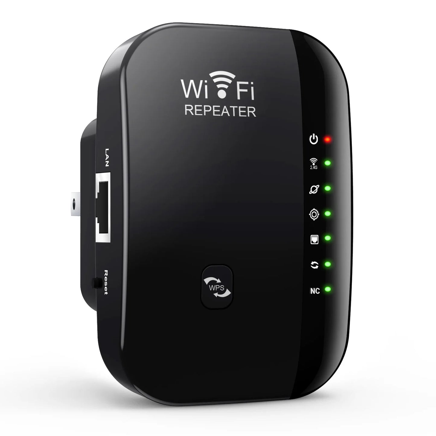 WiFi Extender 300Mbps – Long Range Booster with WPS &amp; 7 LED Status