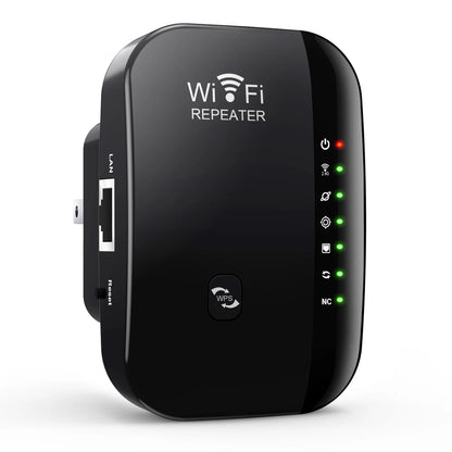 WiFi Extender 300Mbps – Long Range Booster with WPS &amp; 7 LED Status