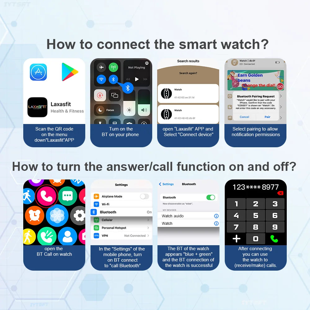 LAXASFIT H9/H6 – Smartwatch with Call, Health Monitor, Calorie Tracking