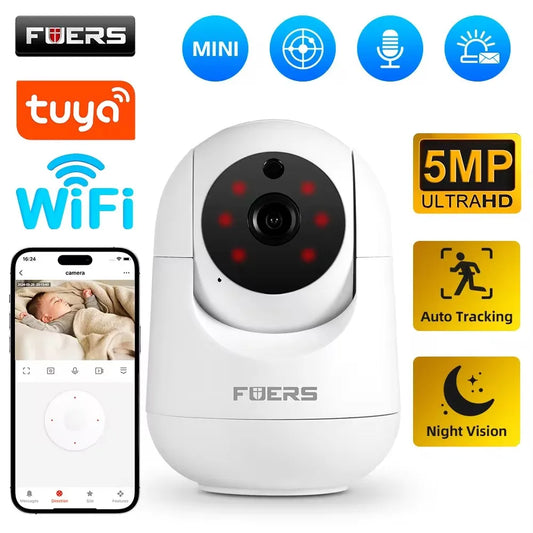 Fuers 5MP WiFi Camera – Tuya Smart Home, AI Detection, Auto Tracking, Indoor Security, Baby Monitor