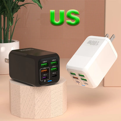 150W 6-Port USB-C PD QC 4.0 Charger