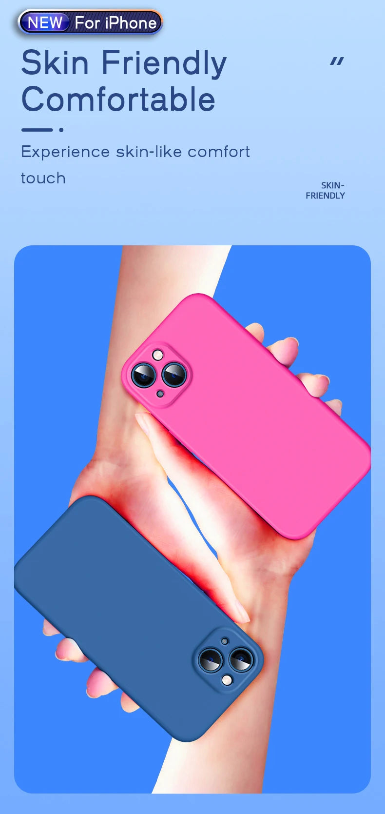 Case For IPhone - Silicone Solid Color