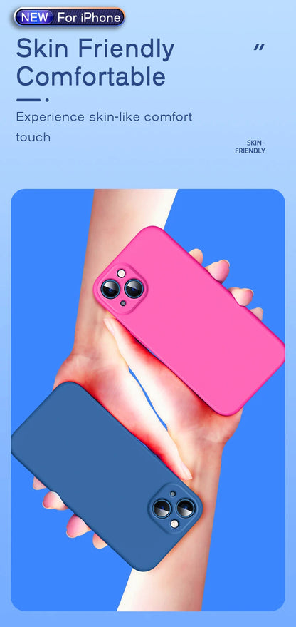 Case For IPhone - Silicone Solid Color