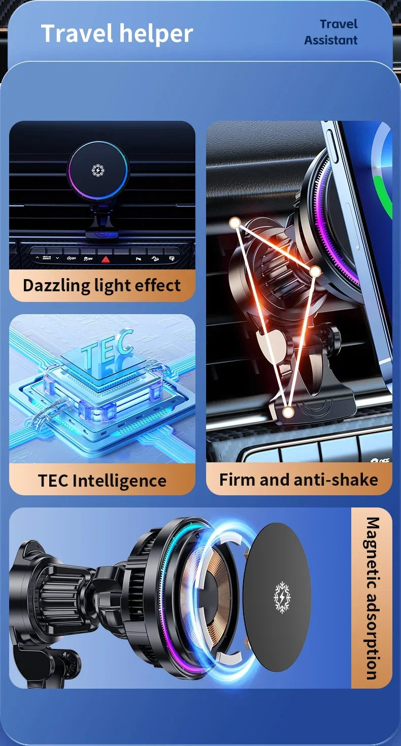 30W Fast Charging Magnetic Car Charger