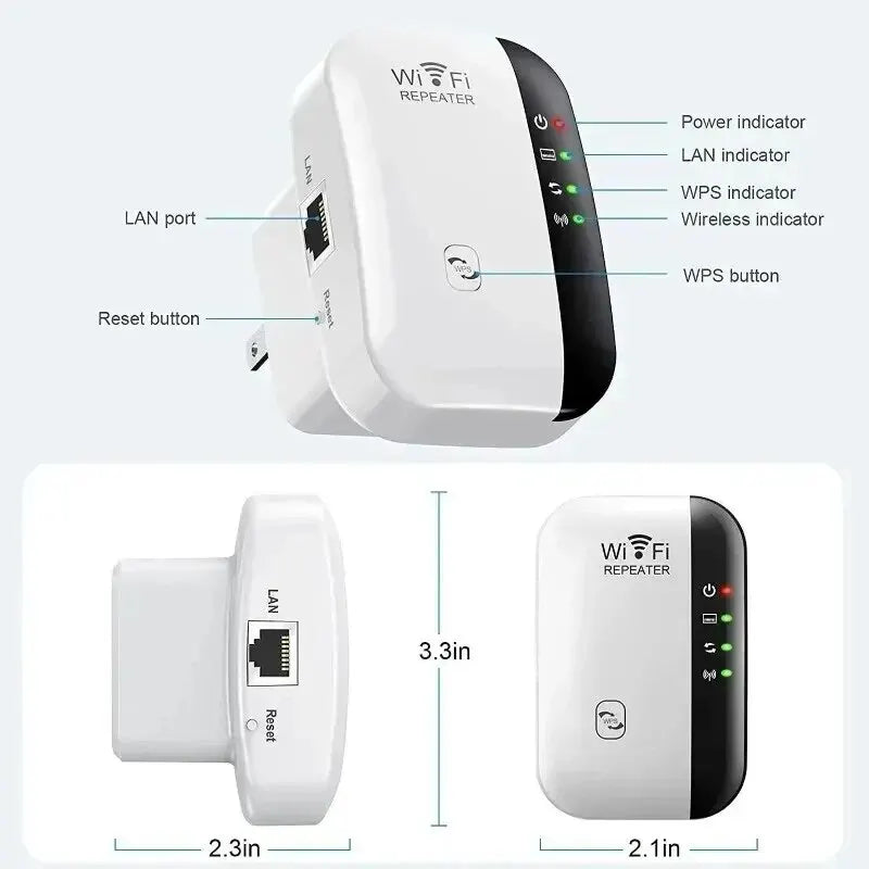 Mini WiFi Extender – Wireless Signal Booster Home Repeater Router