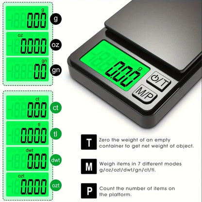 Mini Pocket Scale 0.1g Precision – For Food, Jewelry, Travel
