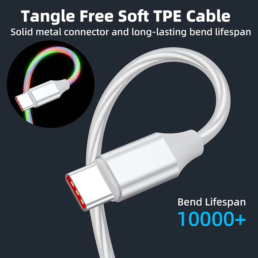 60W USB Type-C to USB LED PD Cable