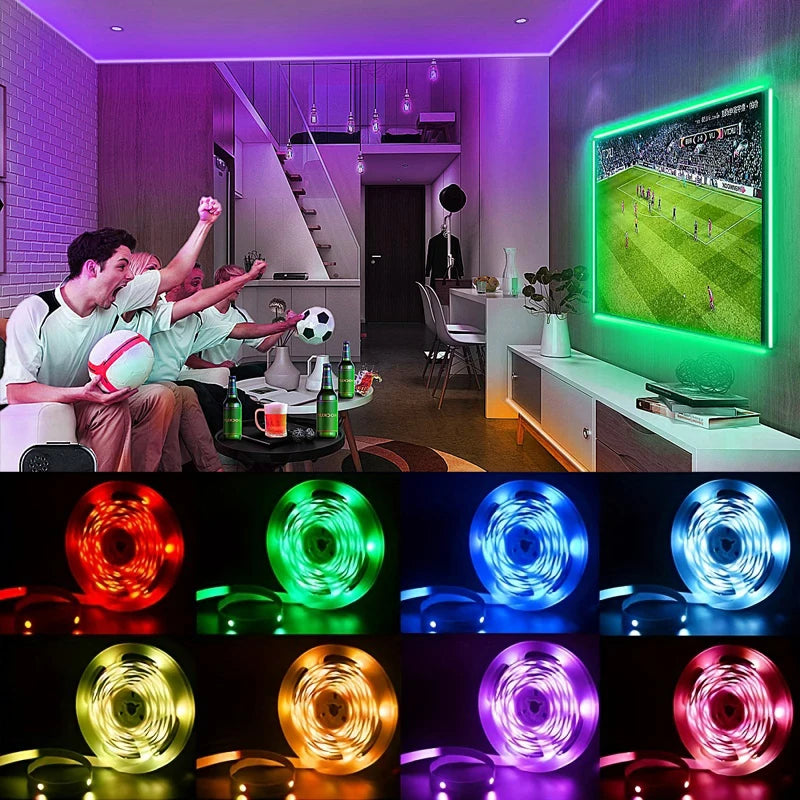 LED TV Backlight Strip – USB 5V, 3-Key Control, Flexible Tape Light for Home &amp; Party