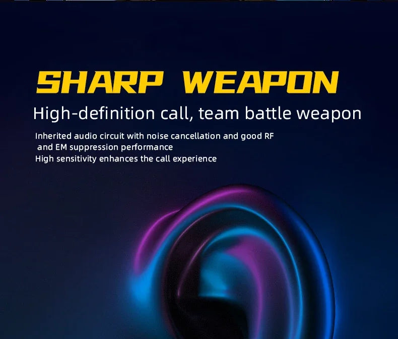 TWS Bluetooth Earphones – Wireless Gaming Earbuds with Mic &amp; Bass