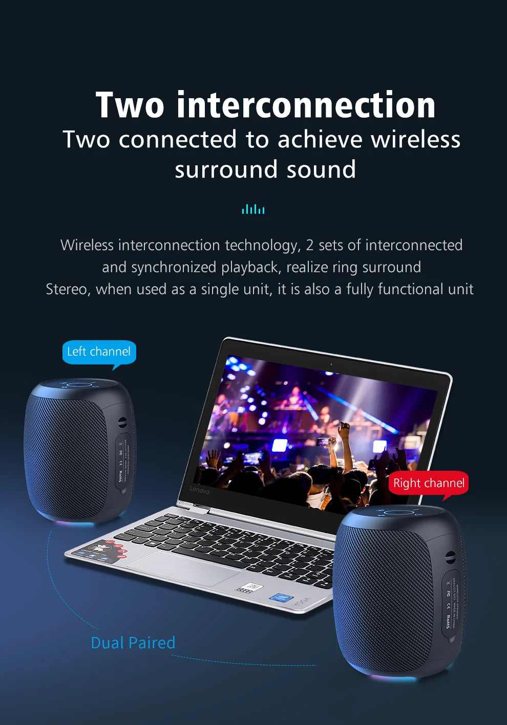 ZEALOT S53 Wireless Speaker – Super Loud 10W, IPX6 Waterproof, 10 Hours, TF/USB