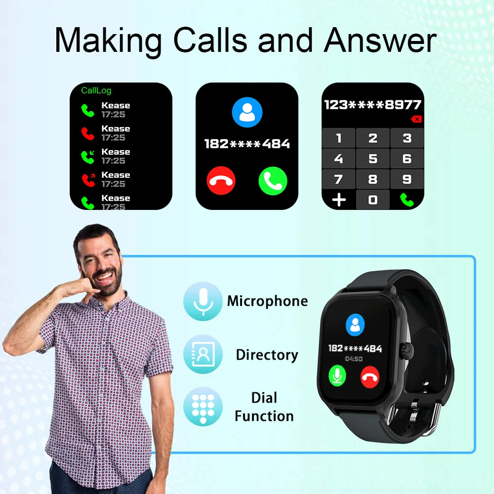 LAXASFIT H9/H6 – Smartwatch with Call, Health Monitor, Calorie Tracking