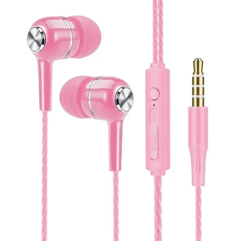 Wired In-Ear Earphones – 3.5mm, Mic, Bass, HiFi, In-Line Control for Phones & Sports