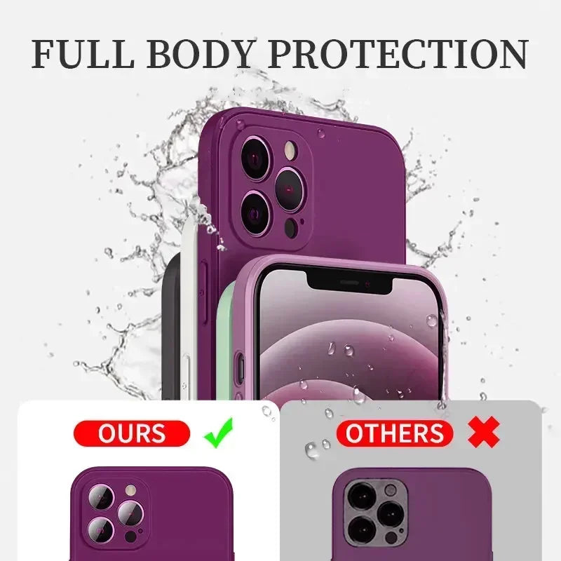 Case For IPhone - Silicone Solid Color