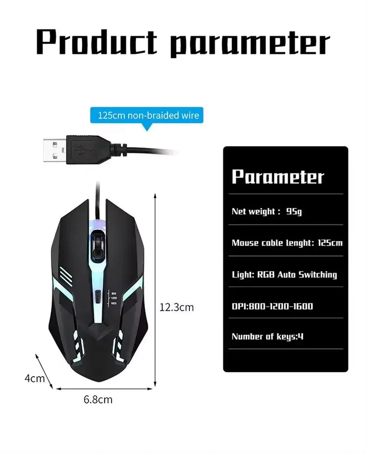 Ergonomic RGB Gaming Mouse