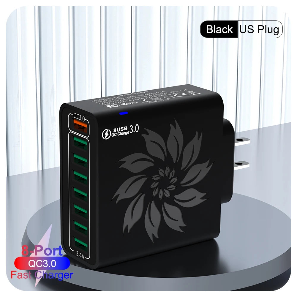 120W 8-Port USB Charger