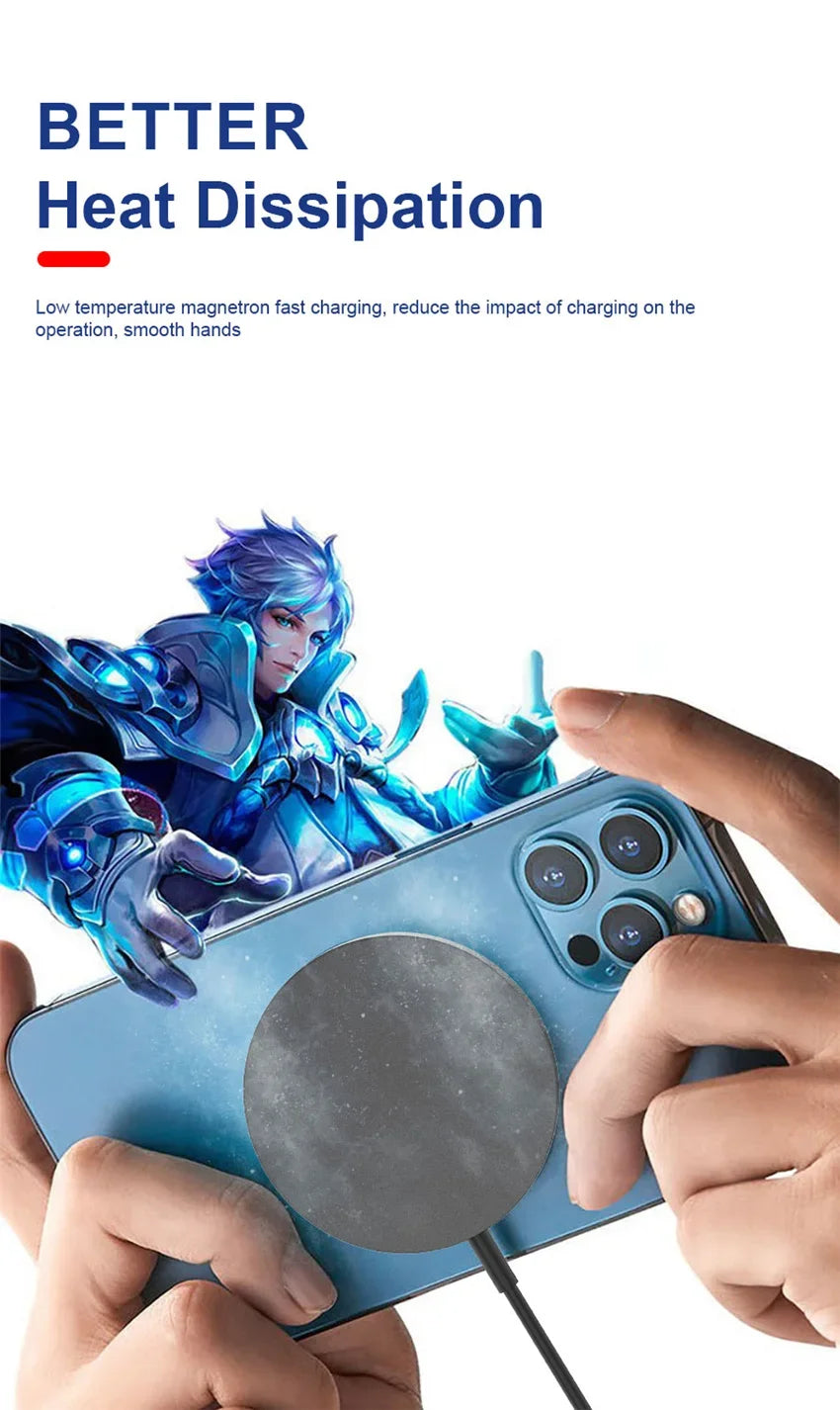 30W Magnetic Wireless Charger Pad – Fast Charging Stand for iPhone, AirPods &amp; USB-A