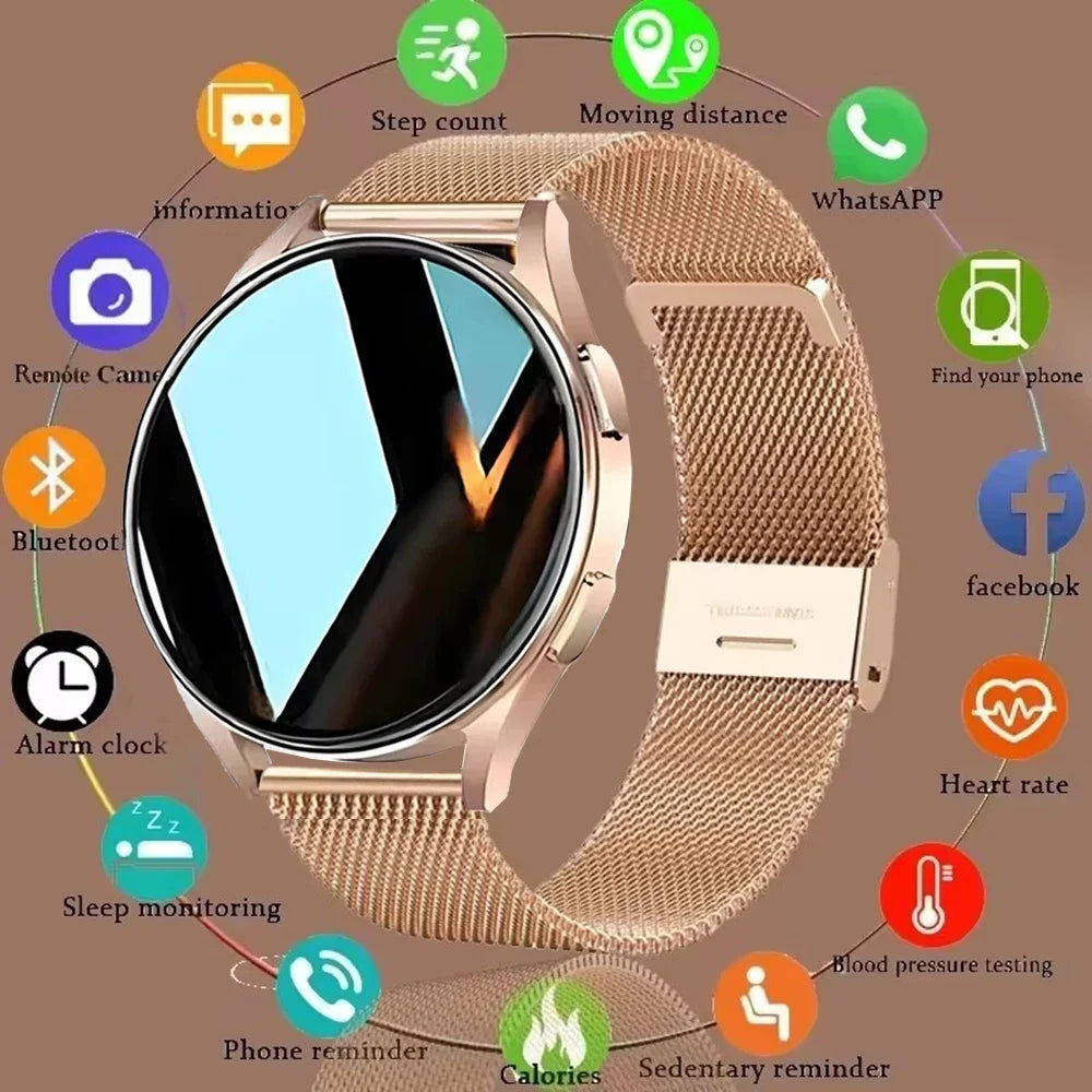 2025 Smartwatch – 1.28" Screen, Bluetooth Call, Heart Rate & Health Monitor