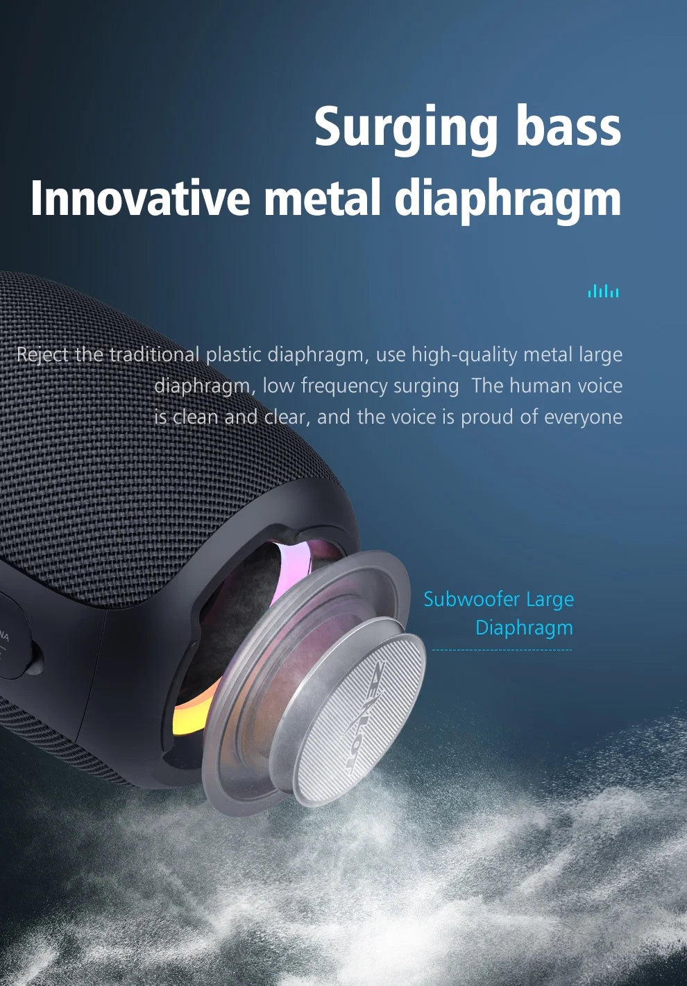 ZEALOT S53 Wireless Speaker – Super Loud 10W, IPX6 Waterproof, 10 Hours, TF/USB